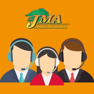 Graphic displaying customer service agents for JMA